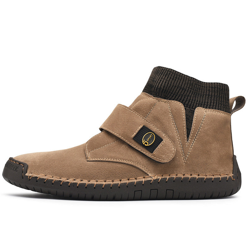 Velcro Shoes Men Ankle Boots Winter Sock Trainer Boots High Quality - globaltradeleader