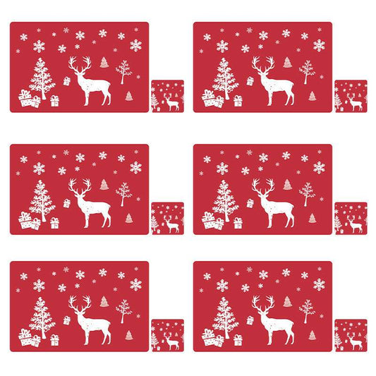 Christmas Table Mat Coaster Creative Heat Insulation Anti-skid - globaltradeleader