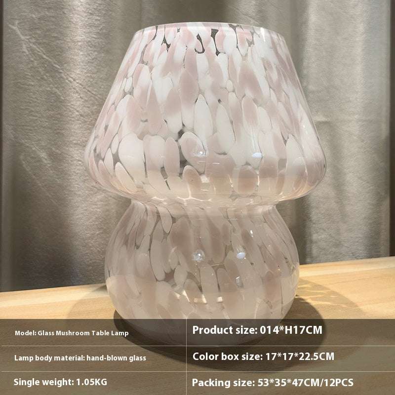 Bedroom Bedside Creative Glass Mushroom Table Lamp - globaltradeleader