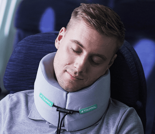 Trippal Travel Neck Pillow Memory Foam Dual-Core Support U-Shape Pillow Portable Neck Protector