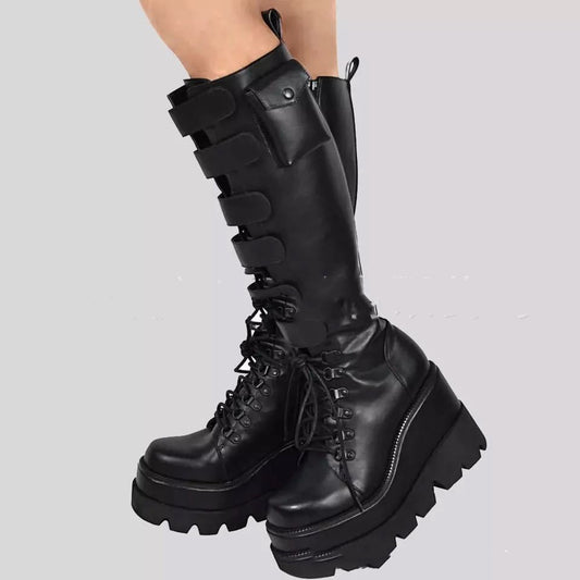 Platform Shoes Boots Women Winter Shoes Genuine Leather - globaltradeleader