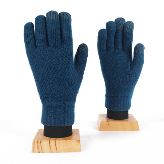 Men's Velvet Thickened Cold And Warm Cycling Gloves