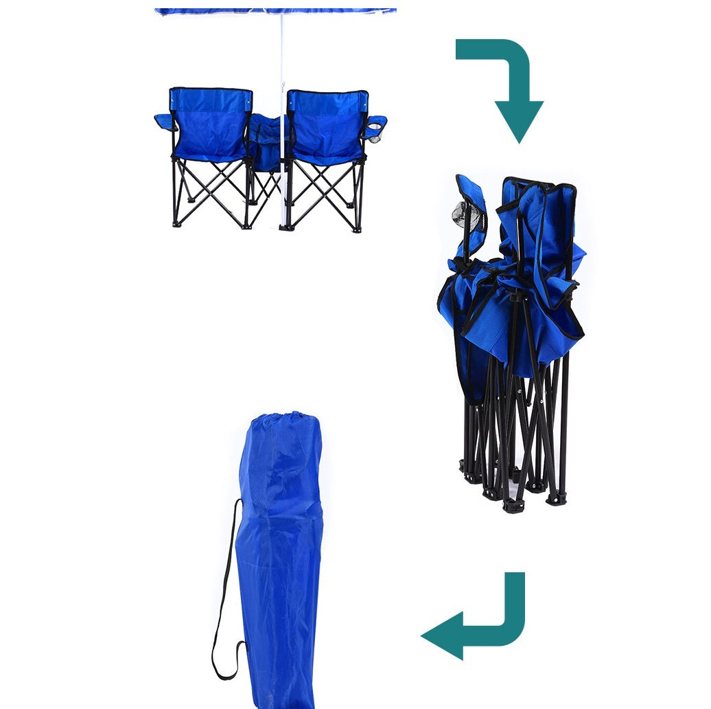 Outdoor Double Portable Camping Folding Chair - globaltradeleader