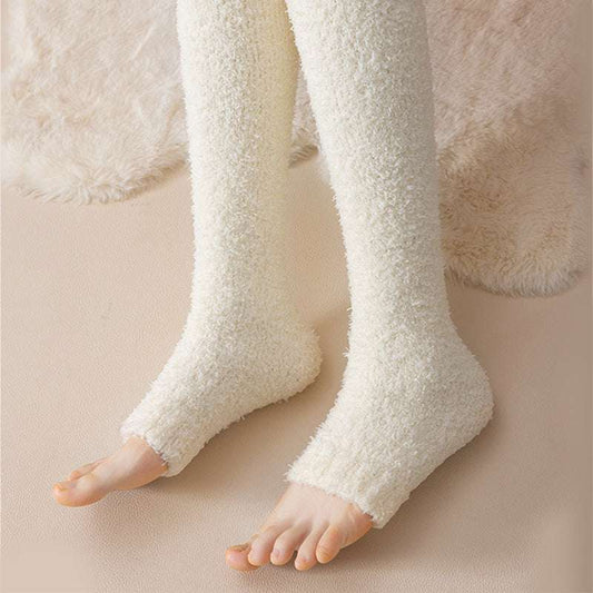 Winter Warm Plush Socks Women Dual-purpose Protection Heel And Knee Sock For Olds - globaltradeleader