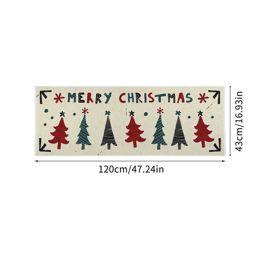 Household Christmas Tree Printing Kitchen Non-slip Mat