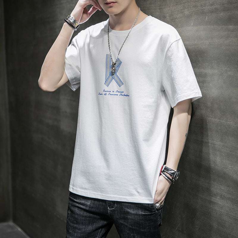 New Hong Kong Fashion Brand Cotton Short Sleeve T-shirt - globaltradeleader