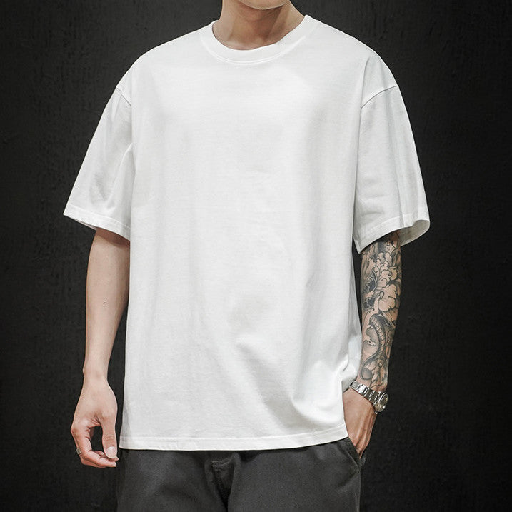 Men's Five-point Sleeve Solid Color Fashion Summer Youth Fashion T-shirt - globaltradeleader