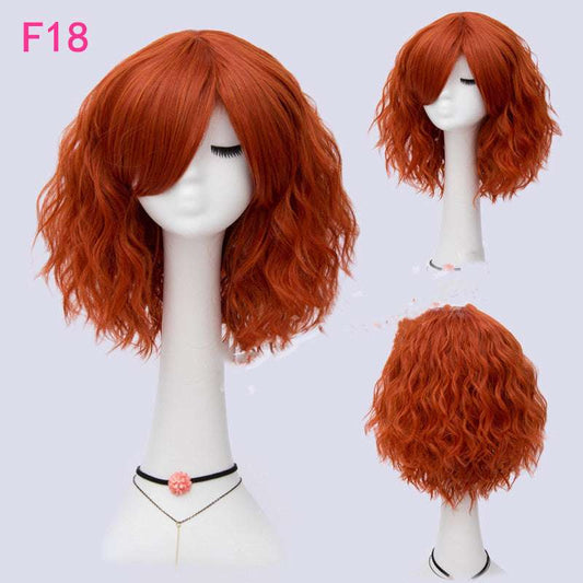 Color Short Curly Corn Perm Cosplay Wig