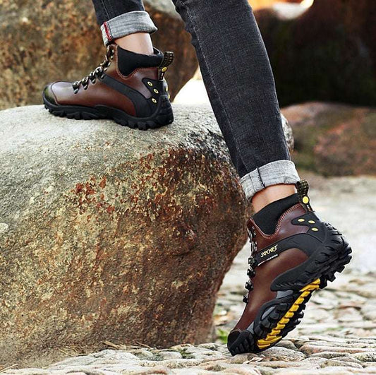 Winter Men Boots With Fur Casual Warm Snow Leather Work Boots Men Shoes Footwear Ankle Shoes Plus Size - globaltradeleader