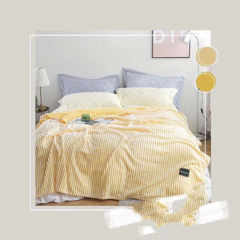European And American Coral Fleece Thick Nap Blanket