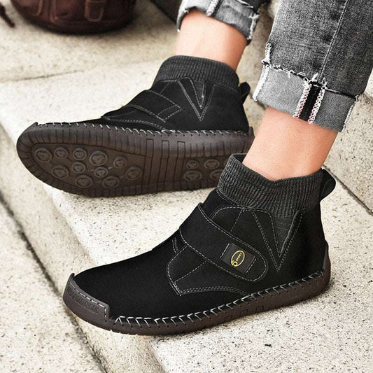 Velcro Shoes Men Ankle Boots Winter Sock Trainer Boots High Quality - globaltradeleader