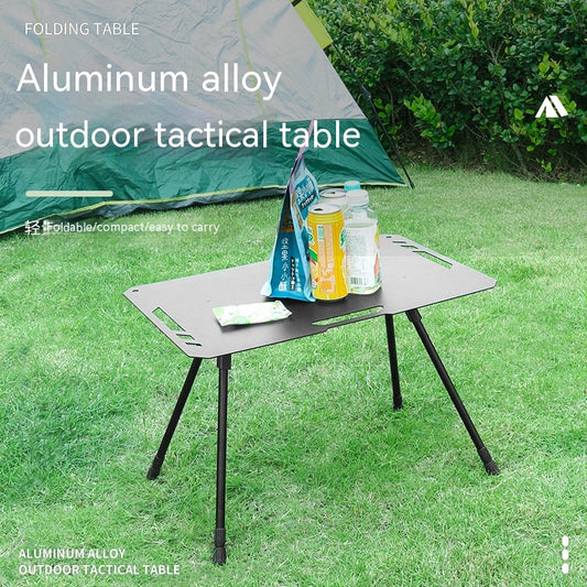 Outdoor Camping Blackened Aluminum Plate Folding Table - globaltradeleader