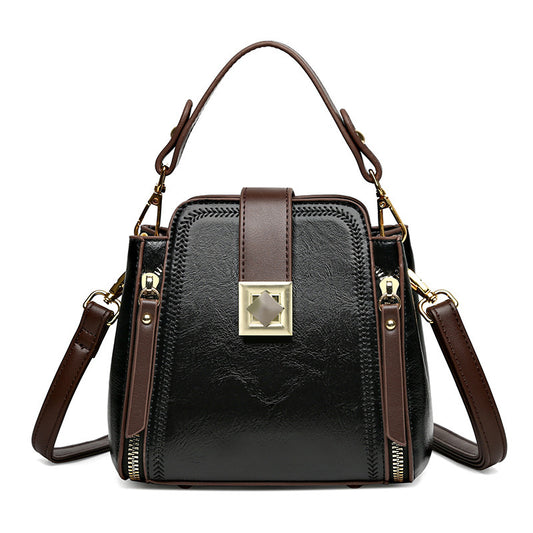 Women's Retro Easy Matching Soft Leather Textured Handbag Shoulder Crossbody - globaltradeleader