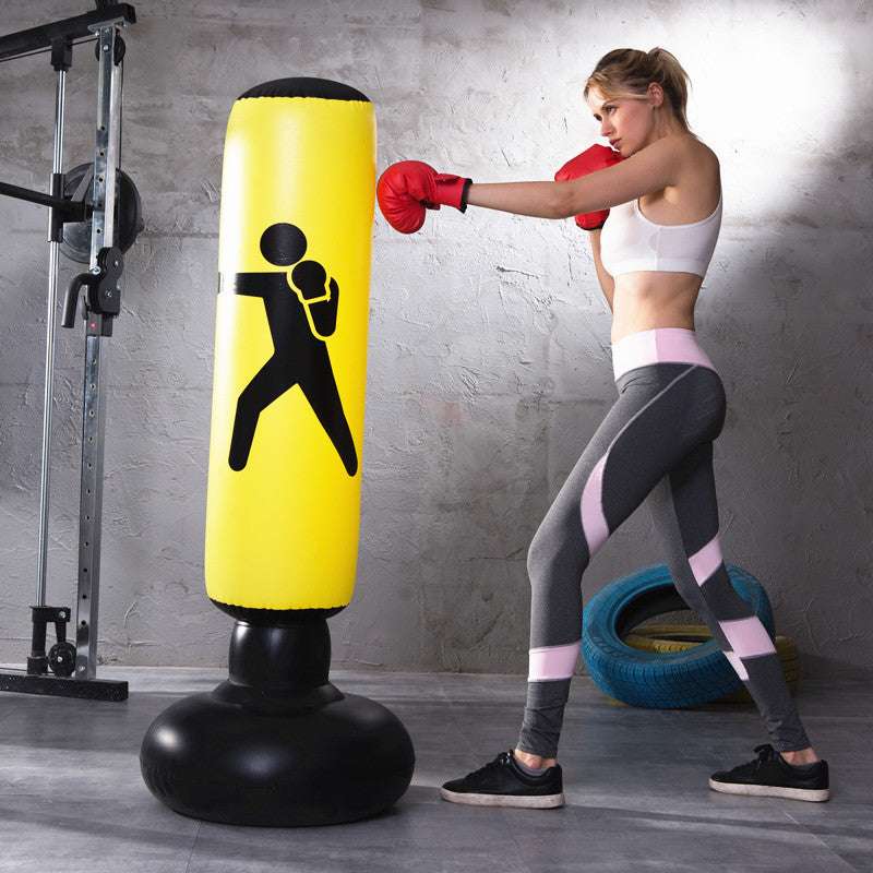 Fitness Inflatable Boxing Column Fighting Column Sandbag Vertical Venting Toy - globaltradeleader