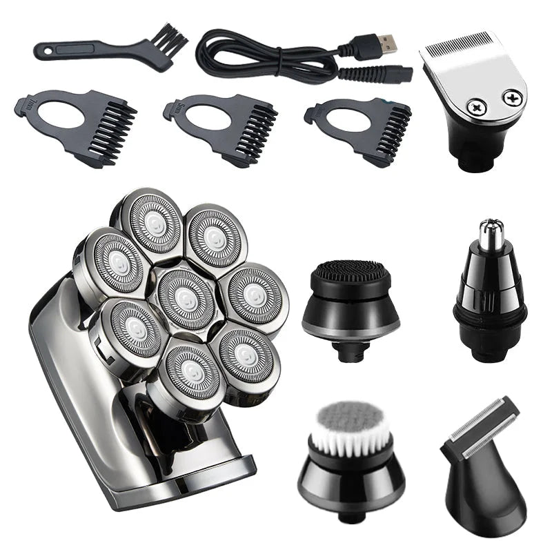 8D Multifunctional Electric Men's Shave Head Tool - globaltradeleader