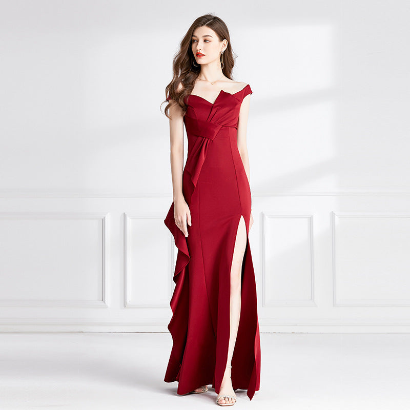Red Evening Dress For Women Spring And Summer - globaltradeleader