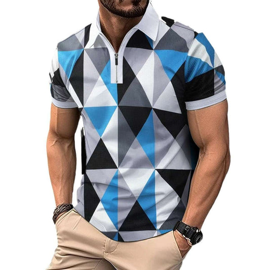 Men's Fashion Plaid Short-sleeved Top - globaltradeleader