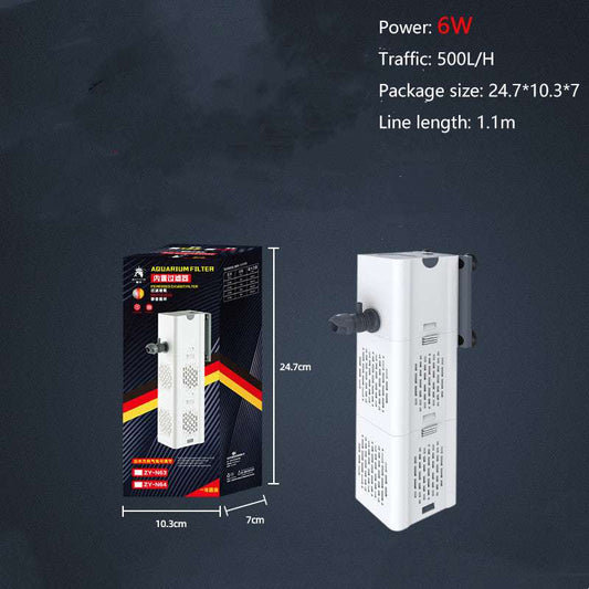 Fish Tank Filter Aquarium Filter Pump Circulation Built-in