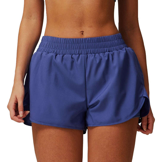 Pocket Nude Feel Quick-drying Yoga Shorts Fake Two-piece Sports - globaltradeleader