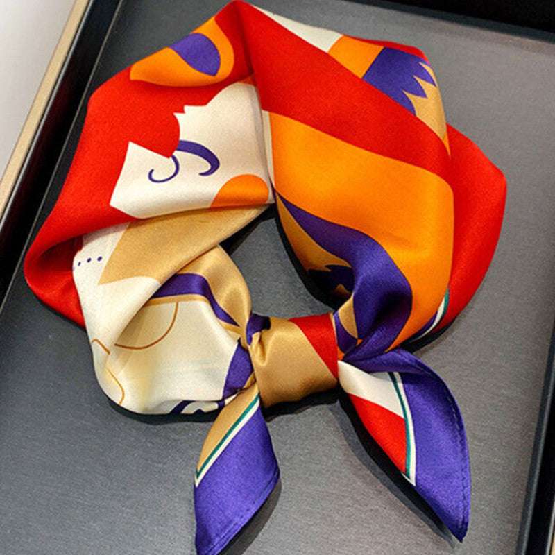 Genuine Silk Scarf Age Reducing Fashionable Small Square