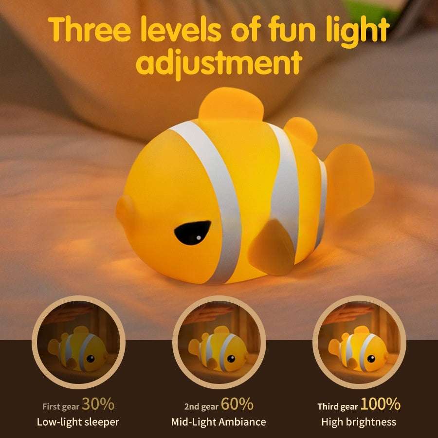 Clownfish Silicone Night Lamp Bedside Sleeping Holiday Gift - globaltradeleader