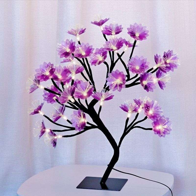 Cherry Blossom Voice-controlled Desk Lamp Room Atmosphere Bedroom - globaltradeleader
