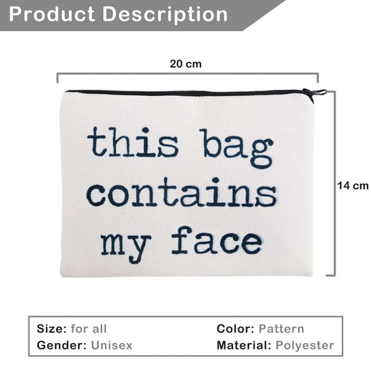 Letter Wash Bag European And American Simple Modern Oxford Cloth Horizontal Square Cosmetic Bag