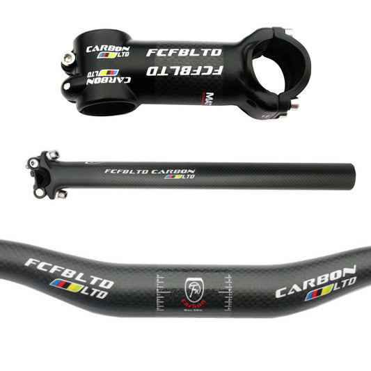Three-piece Full Carbon Fiber Road Bike Handlebar Set