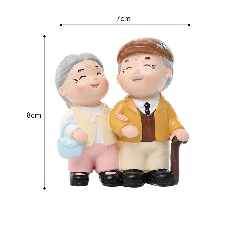 Accompanied By Old Couple Decoration Creative Cake Baking Car