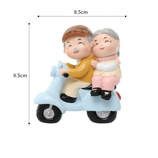Accompanied By Old Couple Decoration Creative Cake Baking Car