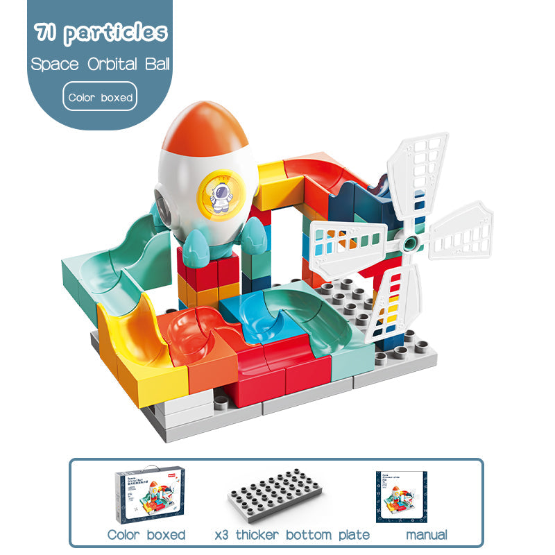 Aerospace Orbital 71 Large Particle Children's Slide Assembled Building Blocks