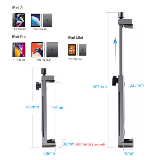 All-metal Tablet Computer Support Universal Desktop Mobile Phone Support Frame Live Broadcast Fixing Clip
