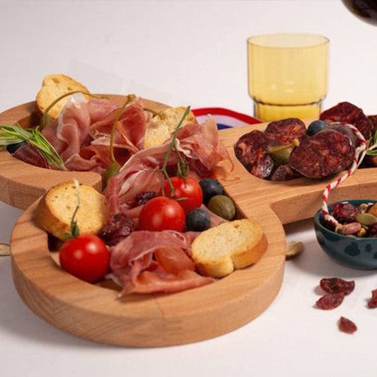 Aperitif Plate Fruit Plate Wooden Craft Ornament Party Party Garden