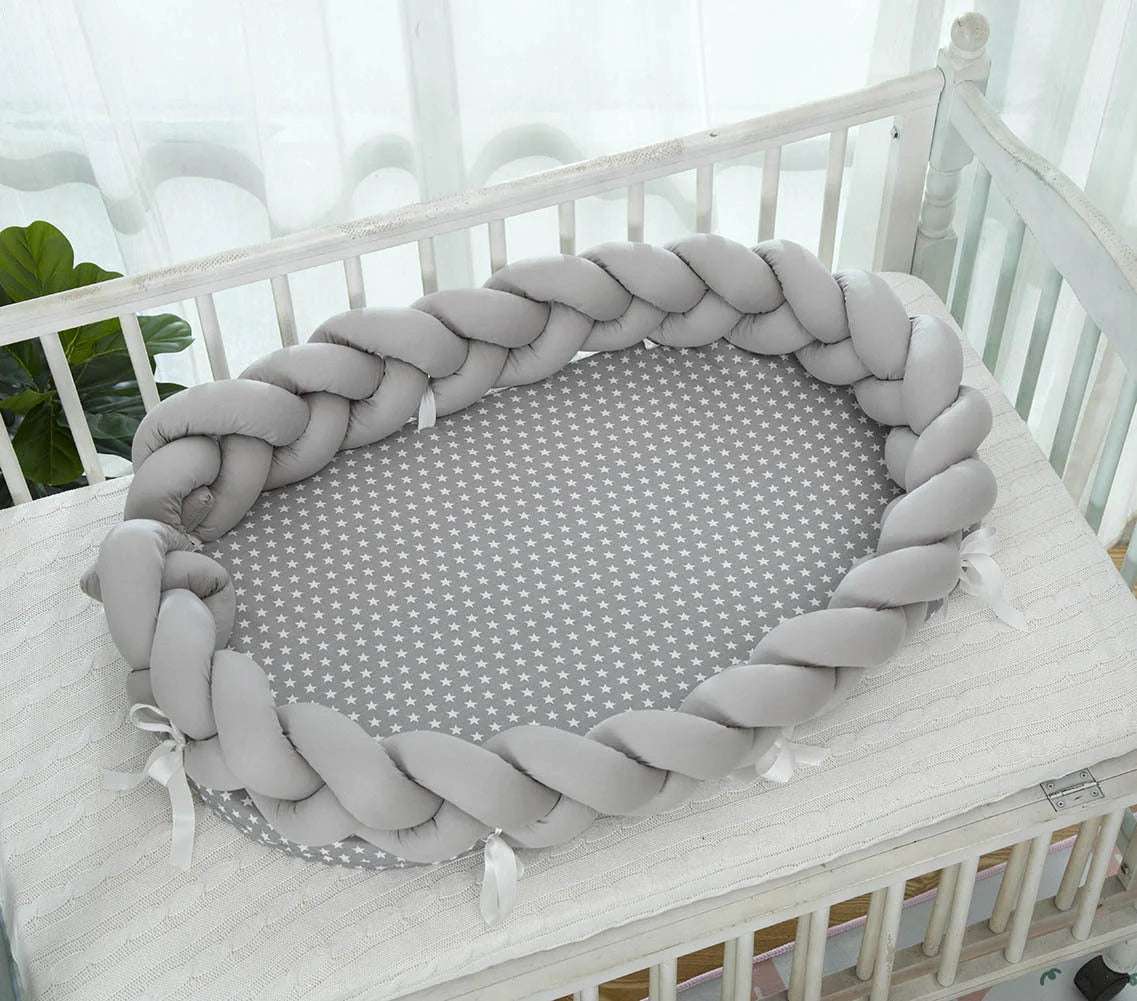 Cotton Woven Folding Portable Crib Is Removable And Washable - globaltradeleader