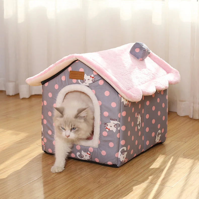 Creative Pet Nest Removable And Washable House-type Cat Nest - globaltradeleader