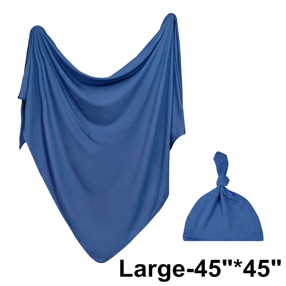 Newborn Knitted Stretch Fabric Solid Color Wrapper - globaltradeleader