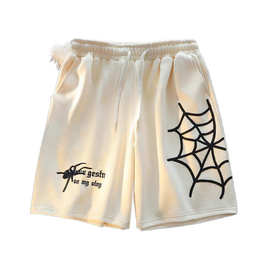 Embroidered Spider Shorts Men Couple - globaltradeleader