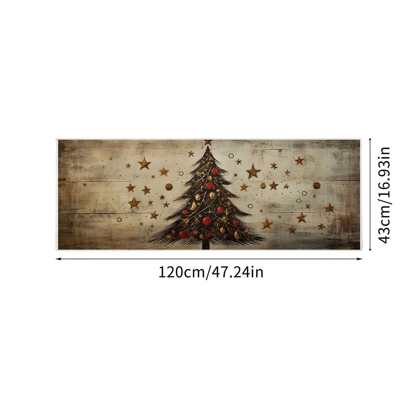 Household Christmas Tree Printing Kitchen Non-slip Mat