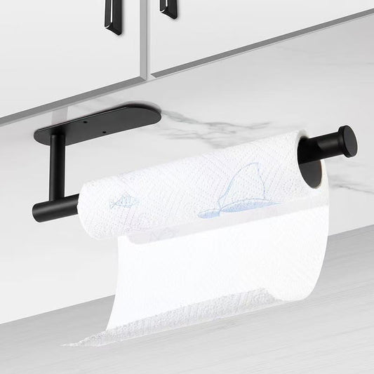 Stainless Steel Kitchen Punch-free Napkin Rack Wall Hanging Plastic Wrap Rack Storage Rag Roll Paper Rack Bathroom Towel Rack