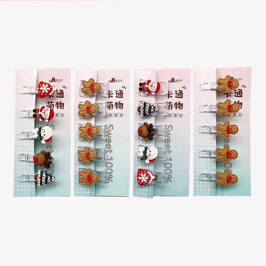 Christmas Cartoon Transparent Clip Sealing Clip