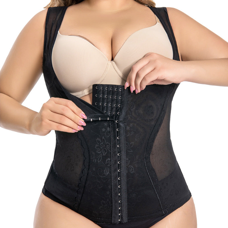 Body Corset Strong Belly Contracting And Posture Correction Breathable Mesh Belly Contracting Vest - globaltradeleader