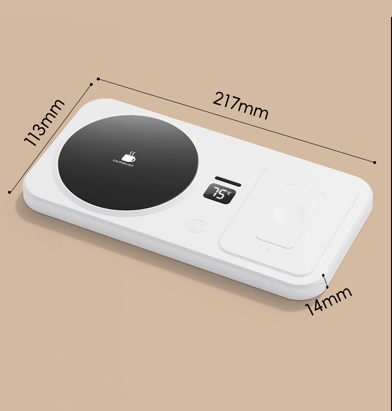 Multifunctional Home Smart Thermal Cup Pad Wireless Charging Heating Base - globaltradeleader