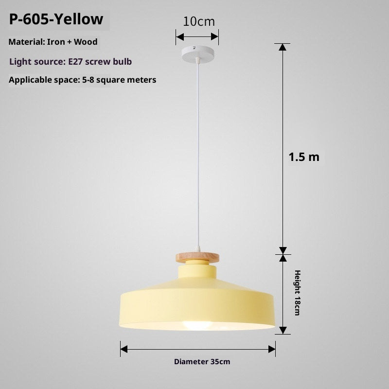 Simple Nordic Retro Restaurant Macaron Chandelier - globaltradeleader