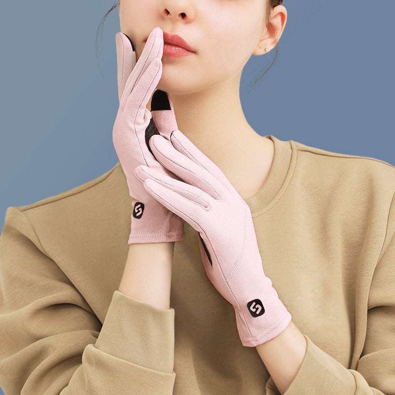 Winter Gloves Women's Dralon Cold-proof Warm Touch Screen Gloves Autumn Thin - globaltradeleader