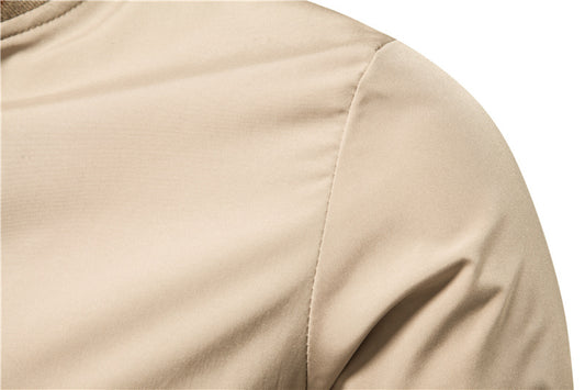 Men's Striped Zip-up Jacket With Pockets Fashion Casual Outerwear Sports Baseball Clothing Spring And Fall - globaltradeleader