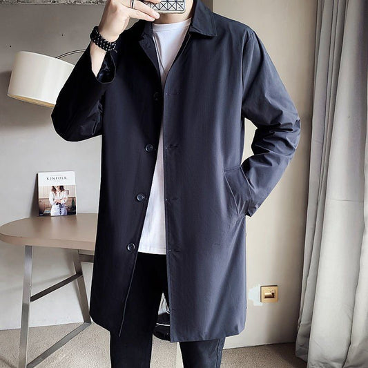Men's Mid-length Loose Skin Trench Casual Thin Coat - globaltradeleader