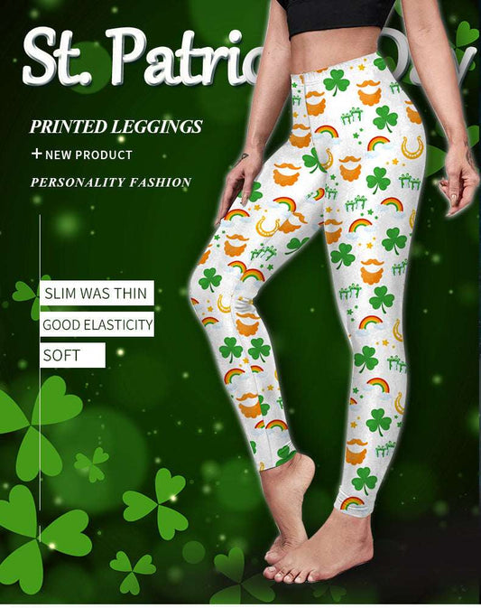 Saint Patrick's Day Costume Digital Printed With Hip Lifting Fitness Pants - globaltradeleader