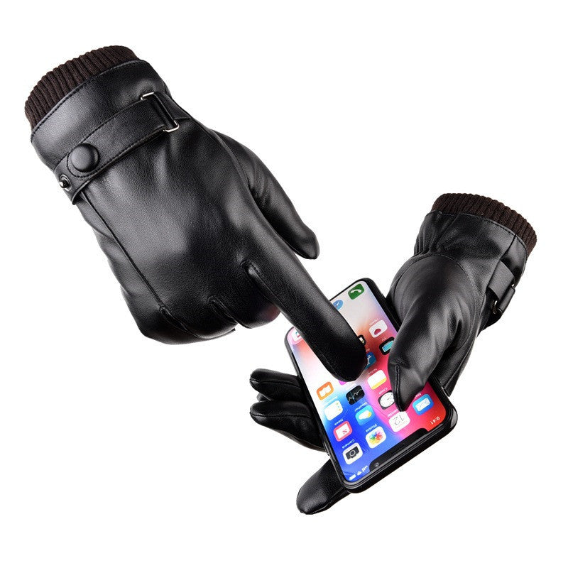 Autumn And Winter Warm Touch Screen Fleece-lined Thick Waterproof Gloves - globaltradeleader