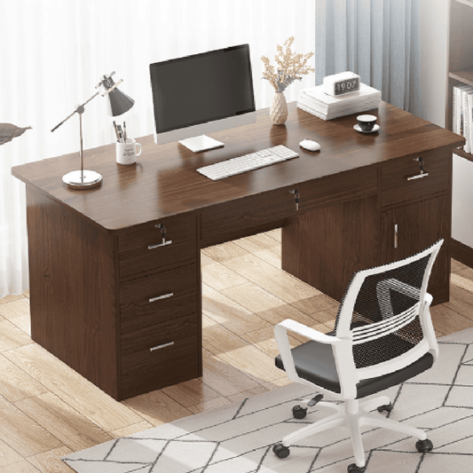 Office Table Simple Modern Home Desk Student Bedroom Integrated - globaltradeleader
