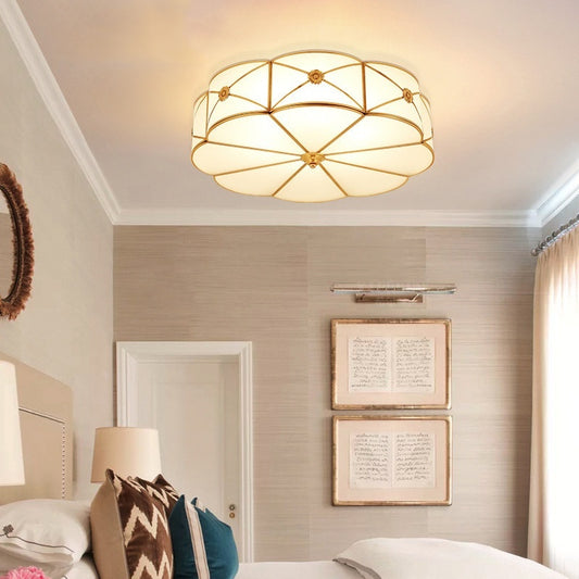 All Copper American Simple Led Ceiling Lamp Modern - globaltradeleader